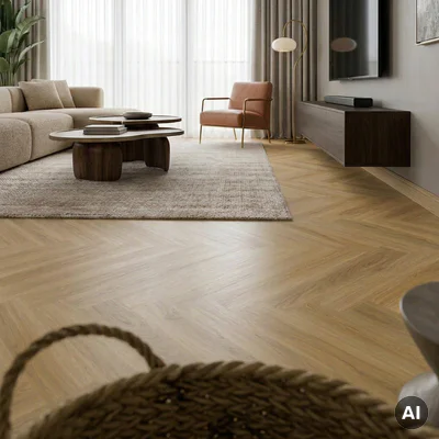 Panele winylowe SPC z  podkładem Jodełka Chic Klasa 34 7 mm, PAN000375