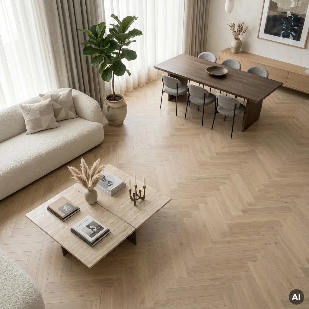 Podłoga drewniana Jodełka Jesion Kaszmir Lively 9.3 mm TAK, 78459