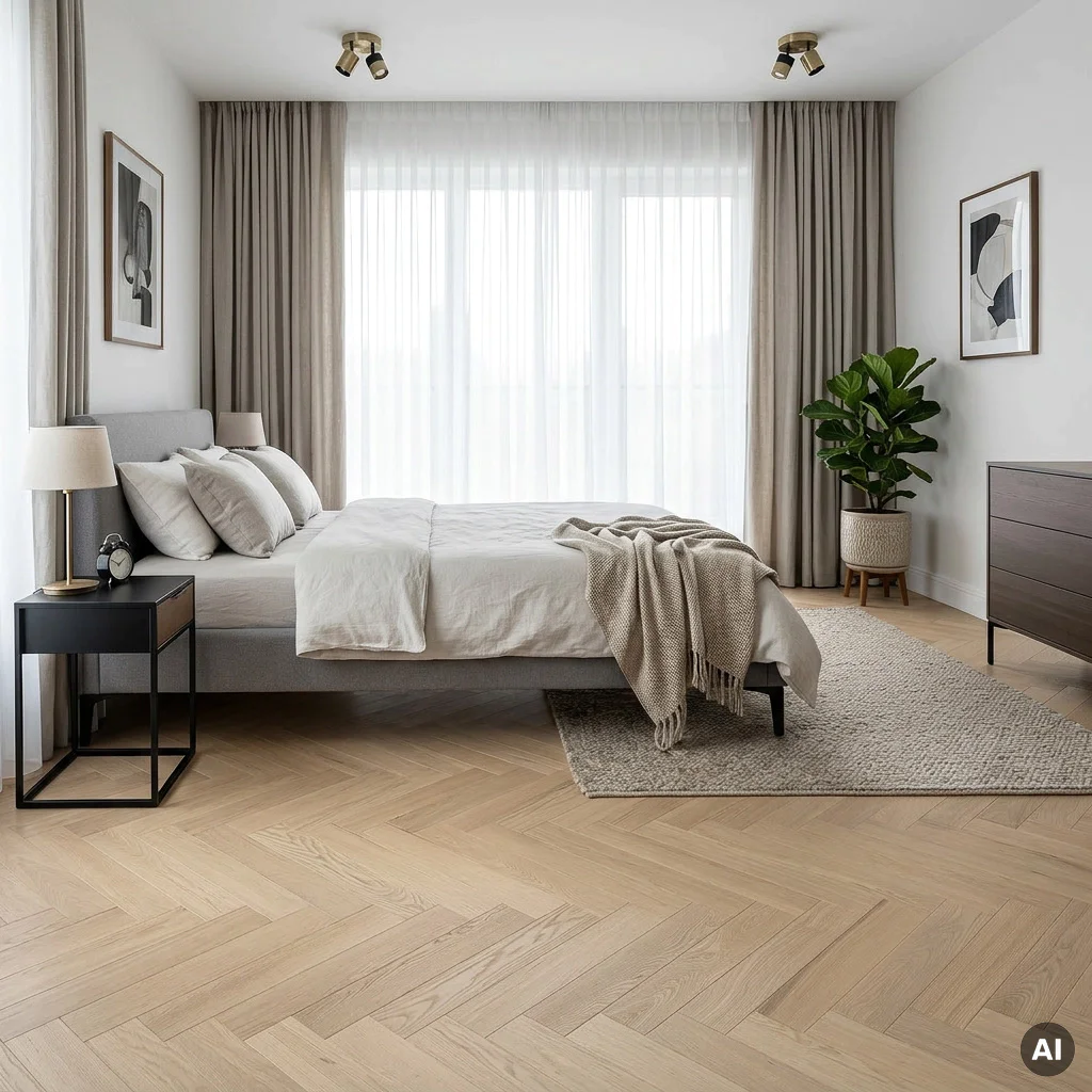 Podłoga drewniana Jodełka Jesion Kaszmir Lively 9.3 mm TAK, 78459