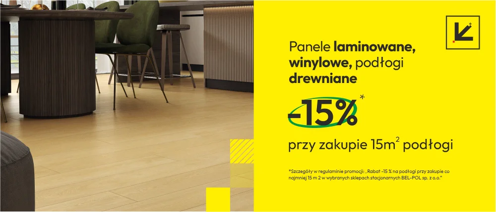 Promocja: -15%* na panele i podłogi ze stanu magazynowego.