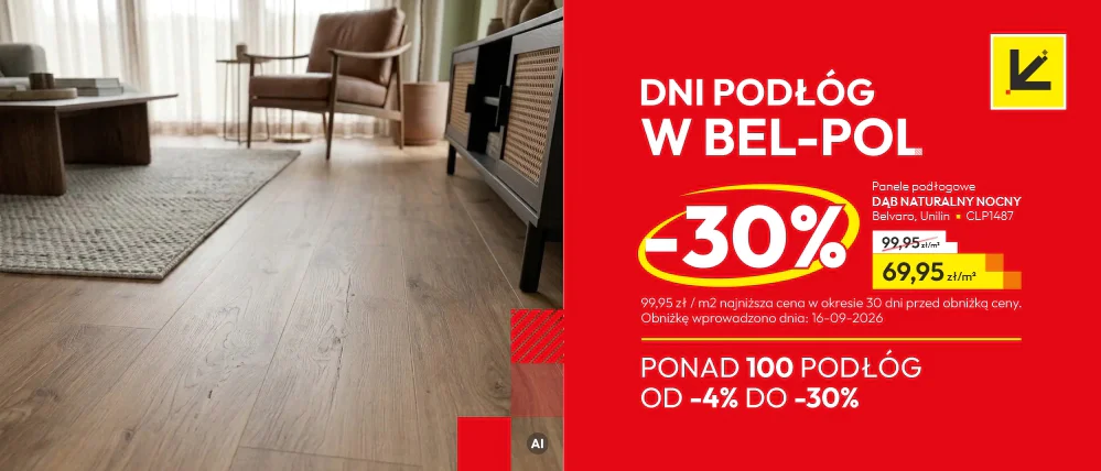 Dni podłóg w Bel-Pol: promocyjne ceny na panele laminowane