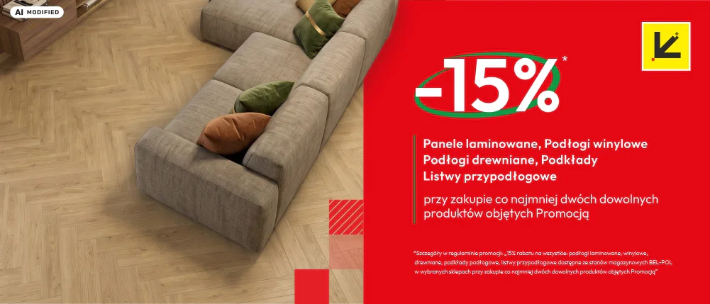 Promocja: -15%* na panele, podłogi, podkłady i listwy ze s